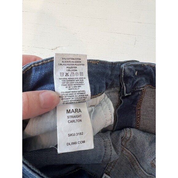 DL 1961 Womens Size 33 Mara Straight Leg Mid Rise In Carlton Denim Jeans - Picture 4 of 5